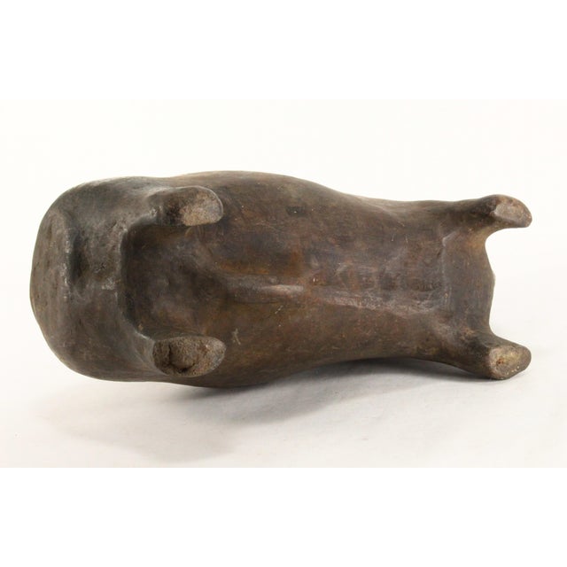 Huge 19th C. Spanish Colonial Cusco Pottery Bull Shaped Terracotta Chicha Vessel For Sale - Image 15 of 18
