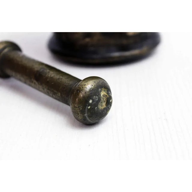 Mortar & Pestle in Bronze, 17th Century, Set of 2 For Sale - Image 3 of 13