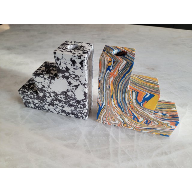 Tom Dixon Swirl Stepped Bookend/Candleholder Set of 2 Swirl is a series of geometric forms stacked upon one another to...