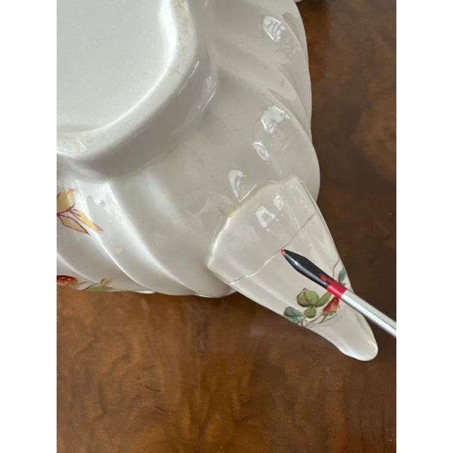1950s Copeland Spode Strawberry Pattern Tea Pot, Sugar and Creamer Set- 3 Pieces For Sale - Image 15 of 18