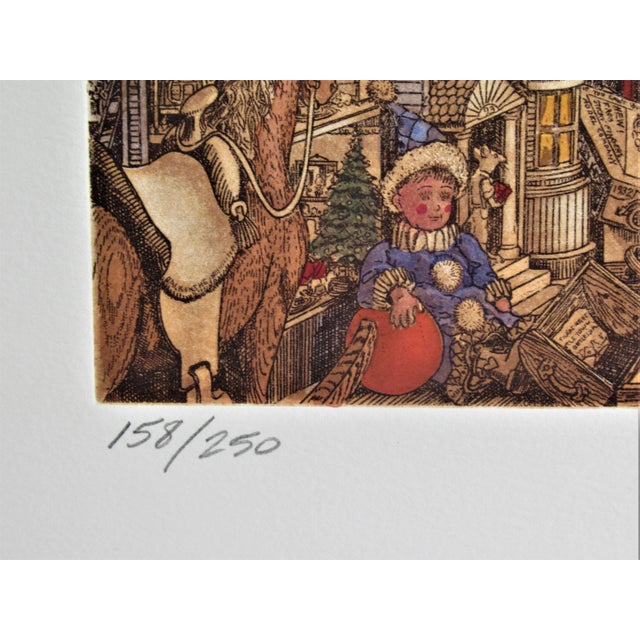 Scott Fitzgerald, Fireside Christmas, Circa 1985 For Sale - Image 9 of 10