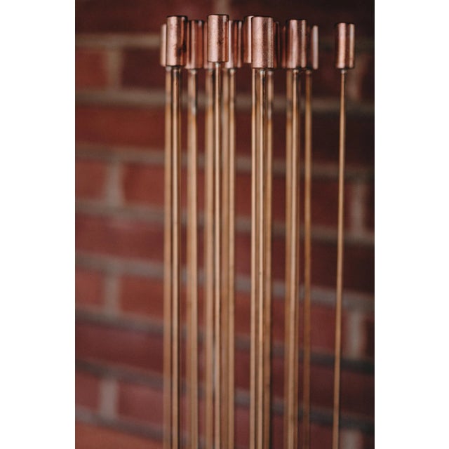Large Bertoia Studios 24-Rod 'Star of Sound / B-2482' Copper & Brass Sculpture For Sale - Image 12 of 13