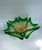 1960s Green Bohemian Art Glass Flower Bowl For Sale - Image 10 of 10