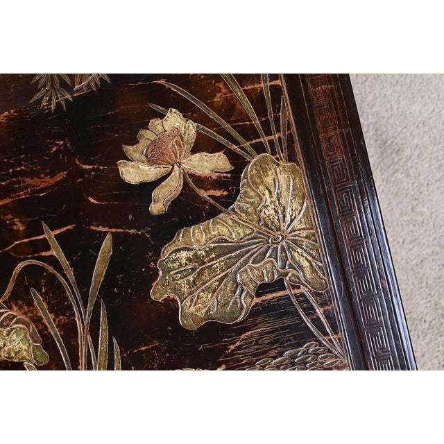 Brown Lacquered Wooden Coffee Table, China, 1960s For Sale - Image 8 of 18
