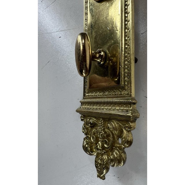 Doorknob Back Plate Entry Antique Victorian / Edwardian Cast Bronze Altena For Sale - Image 15 of 18