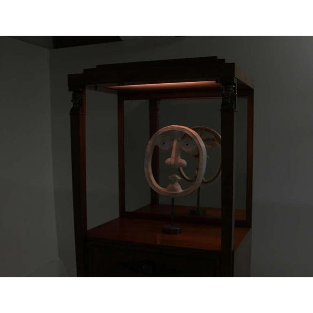 Grosfeld House Empire Style Vitrine Light Up Display Cabinet Pedestal Chest of Drawers NINT! For Sale - Image 4 of 9