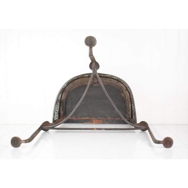 Early 2000s Artisan Industrial Steel Petite Side Table With Cutouts For Sale - Image 10 of 15