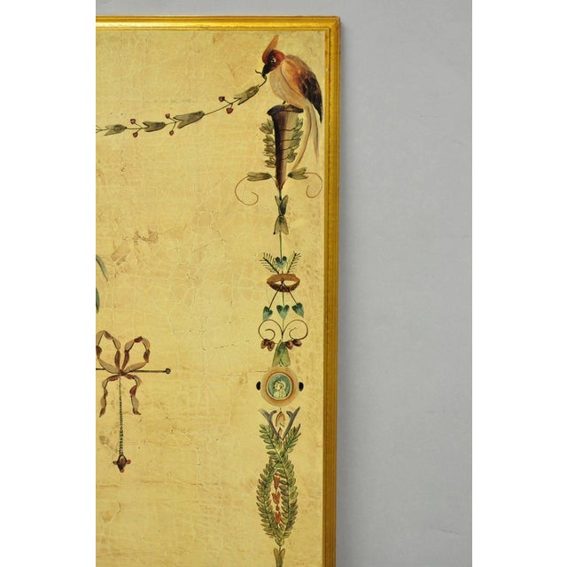 Late 20th Century Vintage Ballard Design Neoclassical English Adams Style Printed Wall Art Picture For Sale - Image 5 of 14