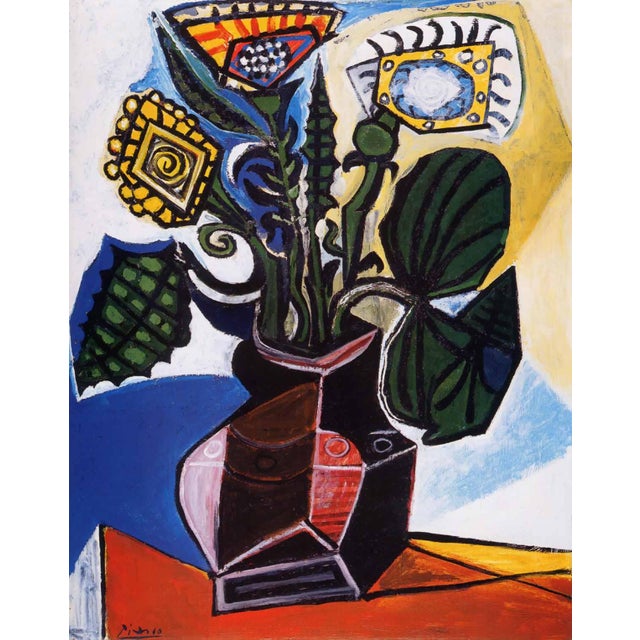 Artist: Pablo Picasso Title: Le bouquet Medium: Giclee Marks: L.E numbered Paper size: watercolor paper 19 x 13 inch...