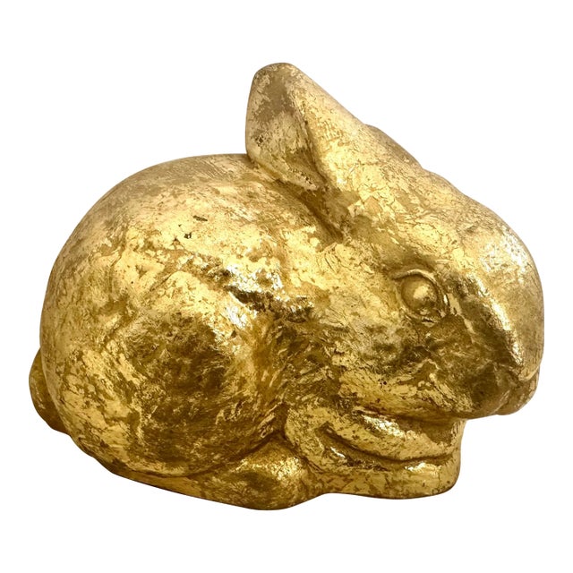 Vintage Gold Bunny Figurine For Sale