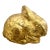 Vintage Gold Bunny Figurine For Sale