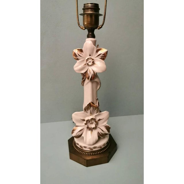 Art Noveau French Porcelain Lamps, 1950, Set of 2 For Sale - Image 10 of 13
