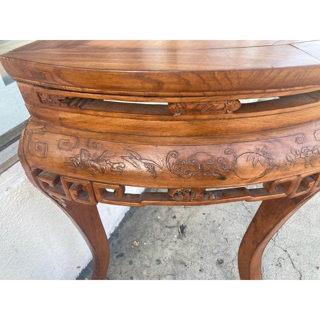 Tan Qing Dynasty Demi Lune Console-2 For Sale - Image 8 of 10