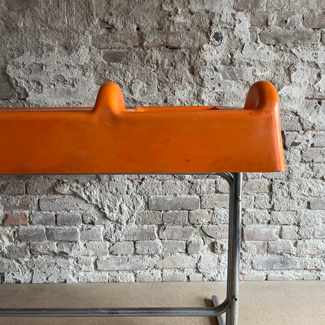 Orange Space Age Orix Orange Writing Desk by Vittorio Parigi and Nani Prina for Molteni, 1970s For Sale - Image 8 of 18