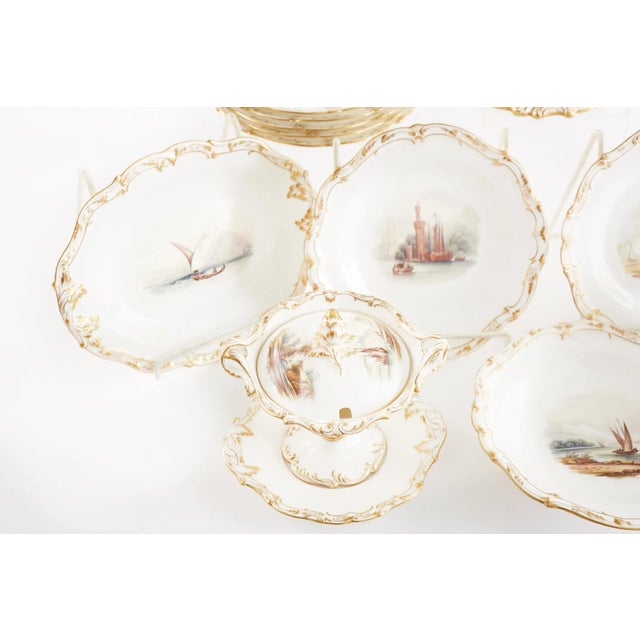 Antique English Porcelain Luncheon Service, 24 Pieces For Sale - Image 4 of 13