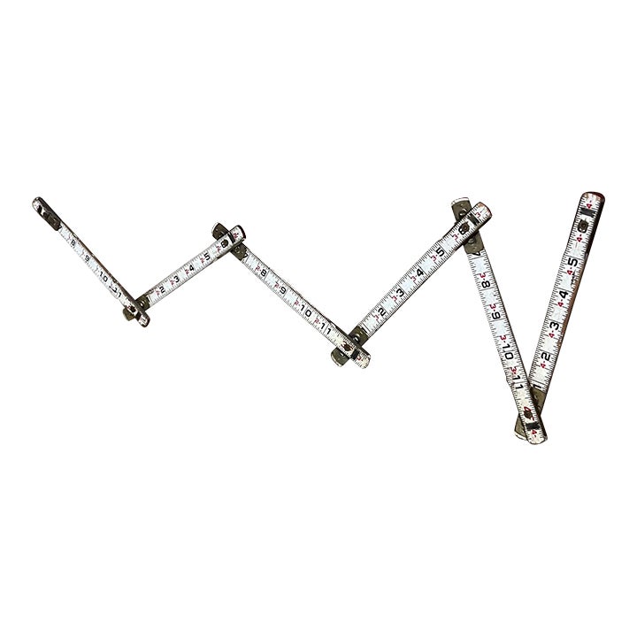 Antique Rustic Wood Zig Zag Folding Ruler Extension | Chairish