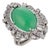 Vintage Gia 6.50 Carat Burma Jade Diamond Platinum Cocktail Ring, Size 5.5 For Sale