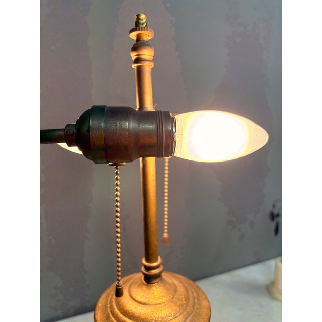 Early 19th Century Black Glaze and Gilt Chinese Floral Table Lamp For Sale - Image 4 of 10