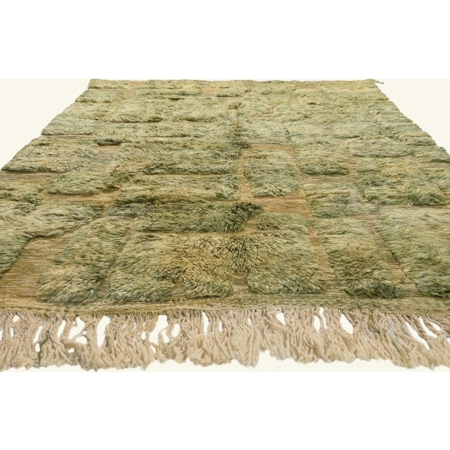 Contemporary Contemporary Beni Mrirt Moroccan Rug, 06'06 X 09'10 For Sale - Image 3 of 10