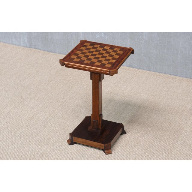 This rare side table was produced in the Netherlands in the 1930s, reflecting the geometric, art deco style of the Haagse...