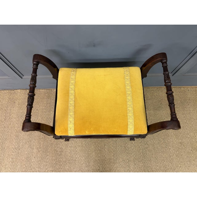 Antique Mahogany Piano Stool, 1895 For Sale - Image 11 of 16