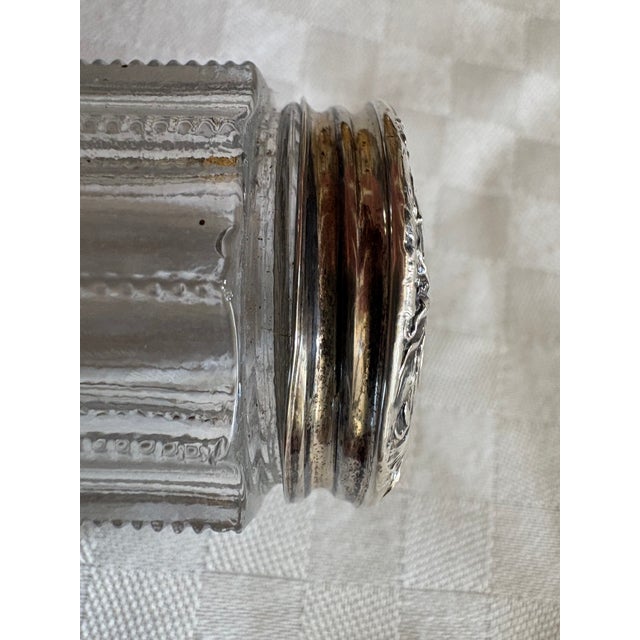 Silver Late 19th Century Sterling Silver Topped Powder Jar For Sale - Image 8 of 11