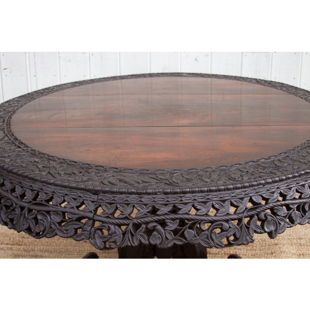 Exceptional Anglo Indian Round Table For Sale - Image 4 of 13