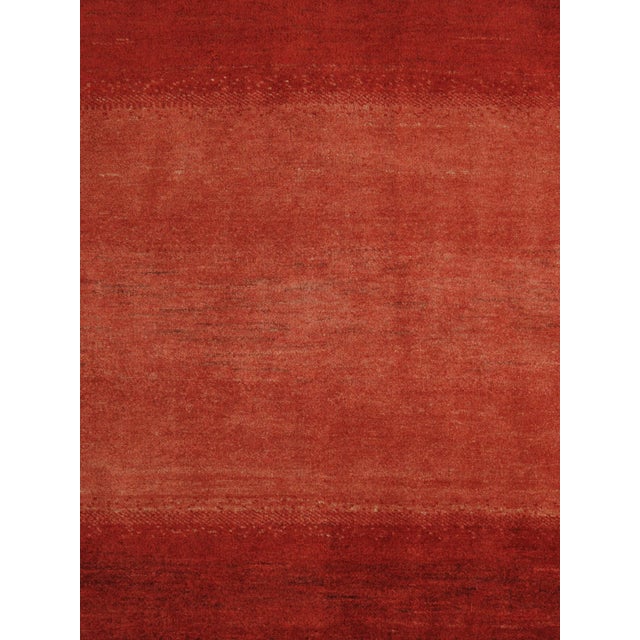 Vintage Hand-Knotted Persian Gabbeh Rug 4'4" X 5'11" For Sale - Image 4 of 5