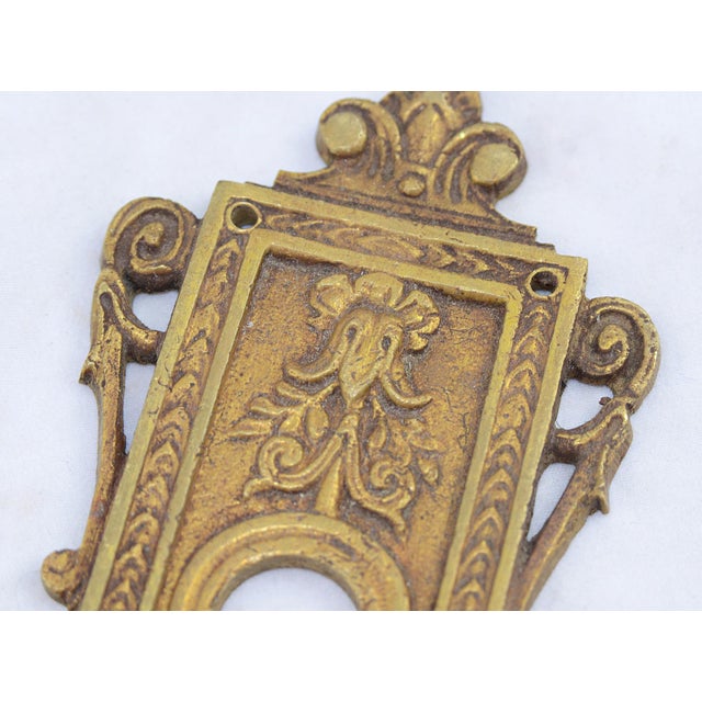 Mid 20th Century 11.5 In. Bronze French Door Back Plate For Sale - Image 5 of 5