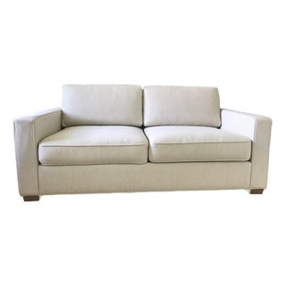 Ethan Allen Contemporary Cream Sofa For Sale