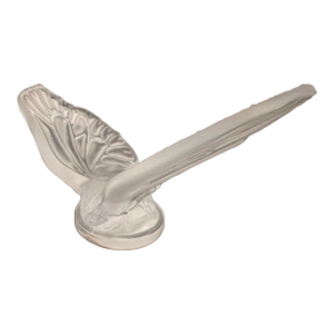 1980s Lalique Frosted Crystal Bird Figurine