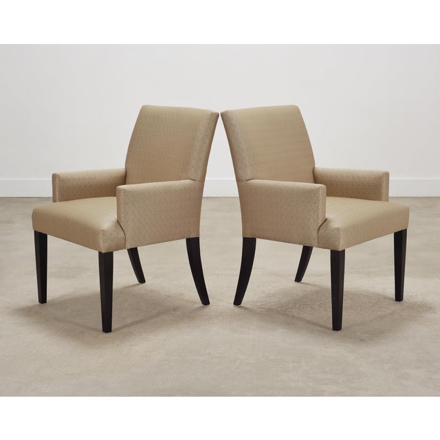 Textile Set of Twelve A. Rudin No. 442 Upholstered Dining Armchairs For Sale - Image 7 of 18