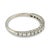1960s Mid Century Diamond 14k White Gold Half Eternity Band, Size 7 For Sale - Image 4 of 8