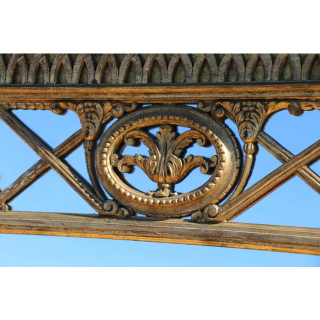 1960s Italian Wood and Gold Leaf Mirror For Sale - Image 5 of 12