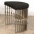 Mandy Vanity Half Moon Stool by Koket For Sale In New York - Image 6 of 9