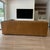 Wood Tuxedo Style Custom Handmade Leather Sofa For Sale - Image 7 of 15