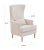 Alina Cream Tall Tufted Back Chair For Sale In Los Angeles - Image 6 of 8
