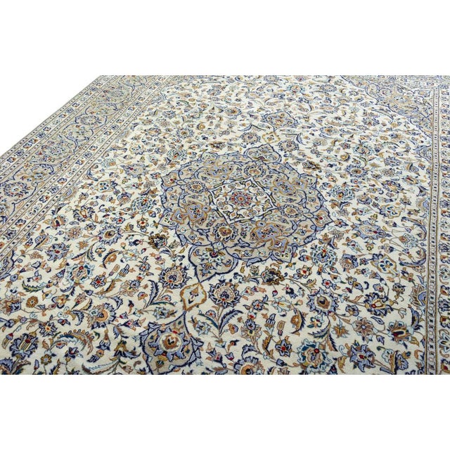 Hand-Knotted Kashan Oriental Rug For Sale - Image 5 of 13