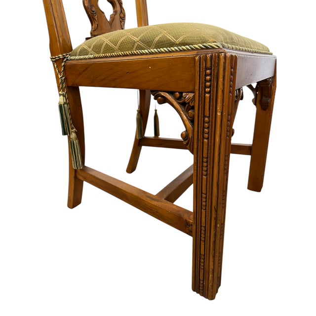 Set of 3 Chippendale Accent Chairs For Sale - Image 9 of 12