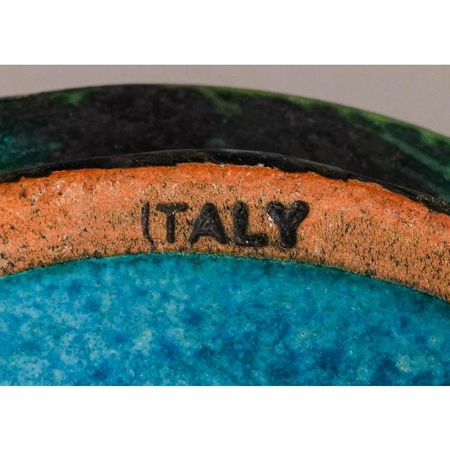 Blue Alvino Bagni Italy for Raymor Mid Century Modern Sea Garden Art Pottery Vase For Sale - Image 8 of 9