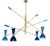 Quadriennale Brass Chandelier by Silvio Piattelli For Sale