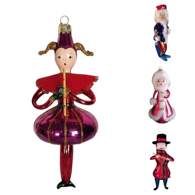 Mouth Blown Glass Female Jester With Crown Chairish