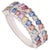 2.3 Ct Modern Multi Sapphire & Diamond Band Ring in 925 Sterling Silver, Size 6 For Sale - Image 11 of 14