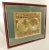 Hollywood Regency Large Vintage Ornate Gold World Map Framed & Matted Mahogany Wood Wall Picture For Sale - Image 3 of 10
