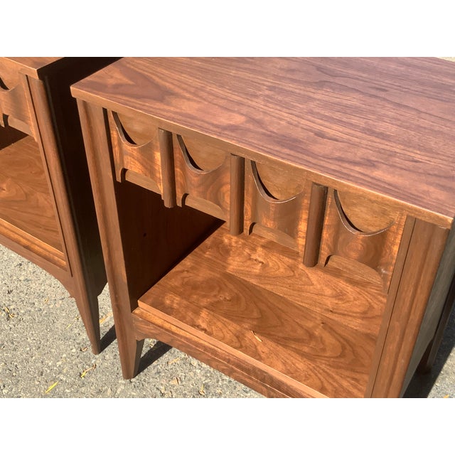 Mid Century Solid Walnut Nightstands - Pair For Sale In San Diego - Image 6 of 10