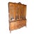 1970s Wooden Mid-Century Modern China Cabinet Armoire Secretary Hutch For Sale