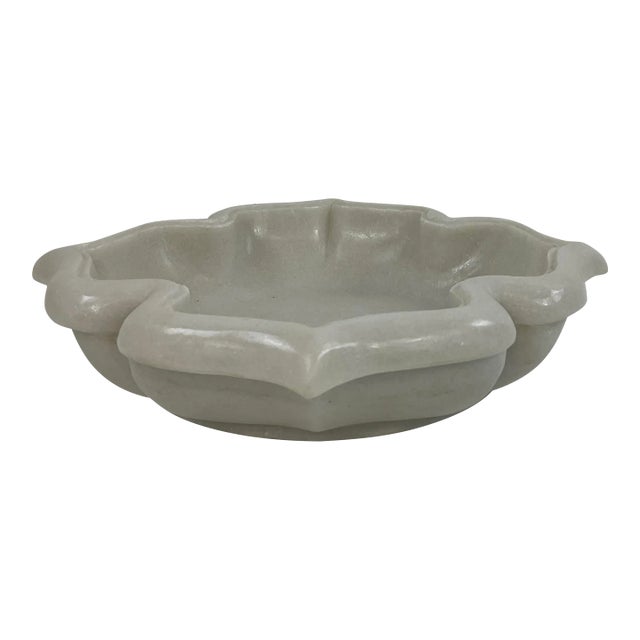 Made Goods Modern Large White Marble Bowl For Sale