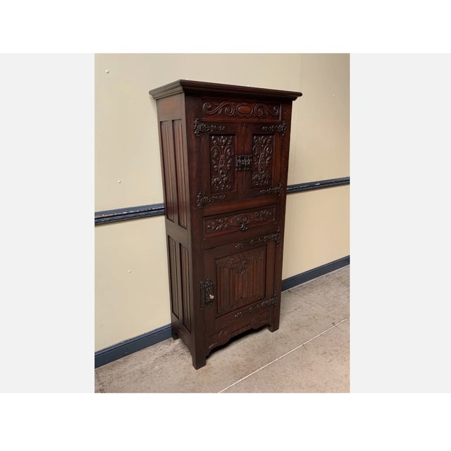 Antique Chinese Cabinet in Oak, 1880 For Sale - Image 4 of 10