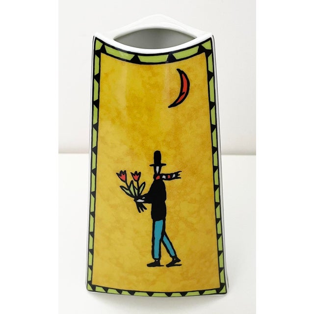 1980s Rosenthal 3 Sided Love Story Vase by Dorothy Hafner Chairish