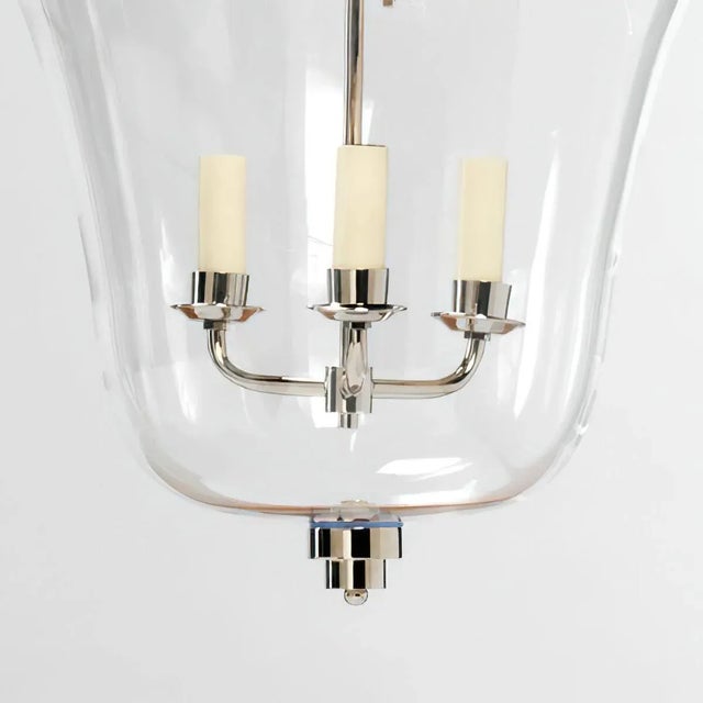 Art Deco Art Deco Cloche Lantern in Nickel For Sale - Image 3 of 6